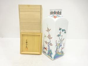 古琳庵造　錦　麦四季紋図　壷